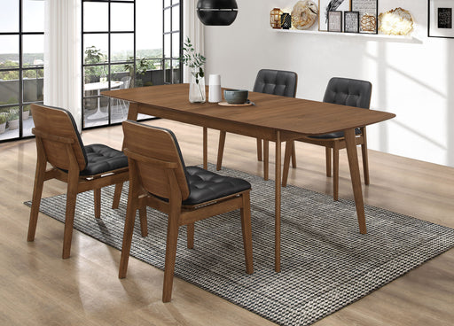 Redbridge Rectangular 5-piece Dining Set Natural Walnut image