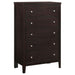 Carlton 5-drawer Rectangular Chest Cappuccino image