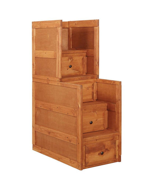 Wrangle Hill 4-drawer Stairway Chest Amber Wash image