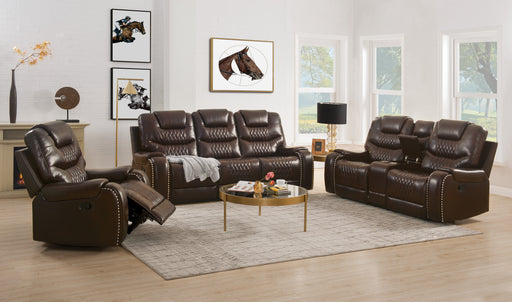 Braylon Brown PU Sofa (Motion) image