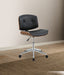 Camila Black PU & Walnut Office Chair image