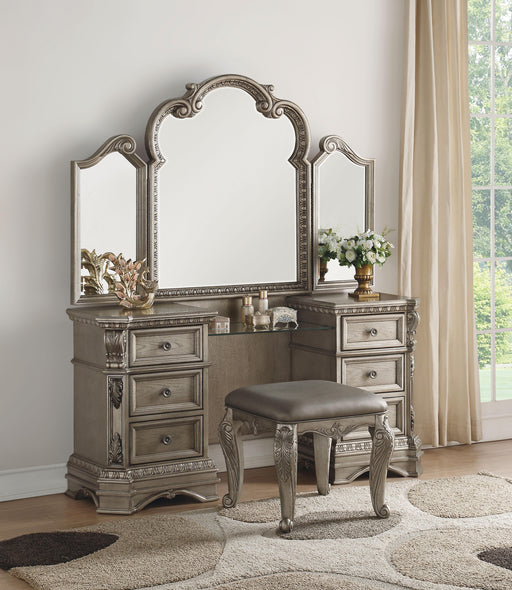 Northville Antique Silver Vanity Desk image