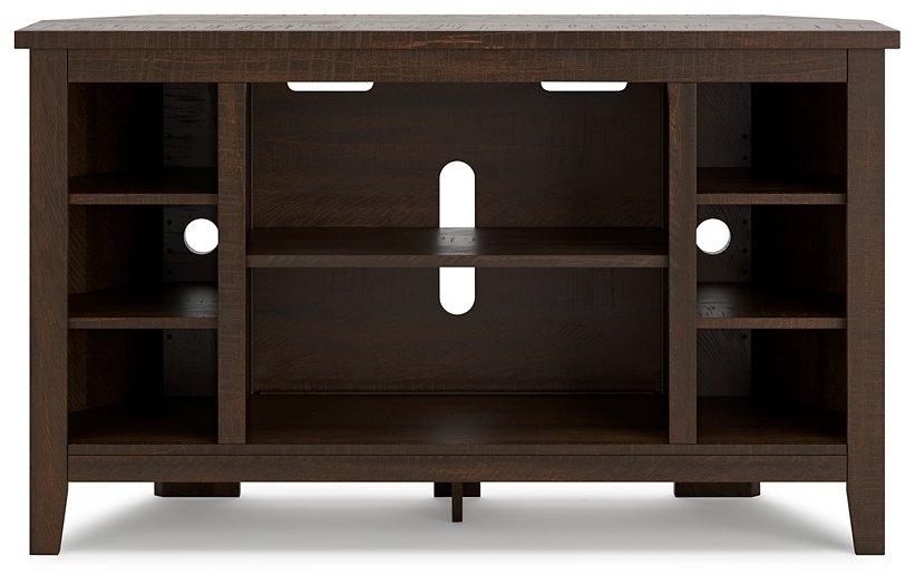 Camiburg Corner TV Stand with Electric Fireplace