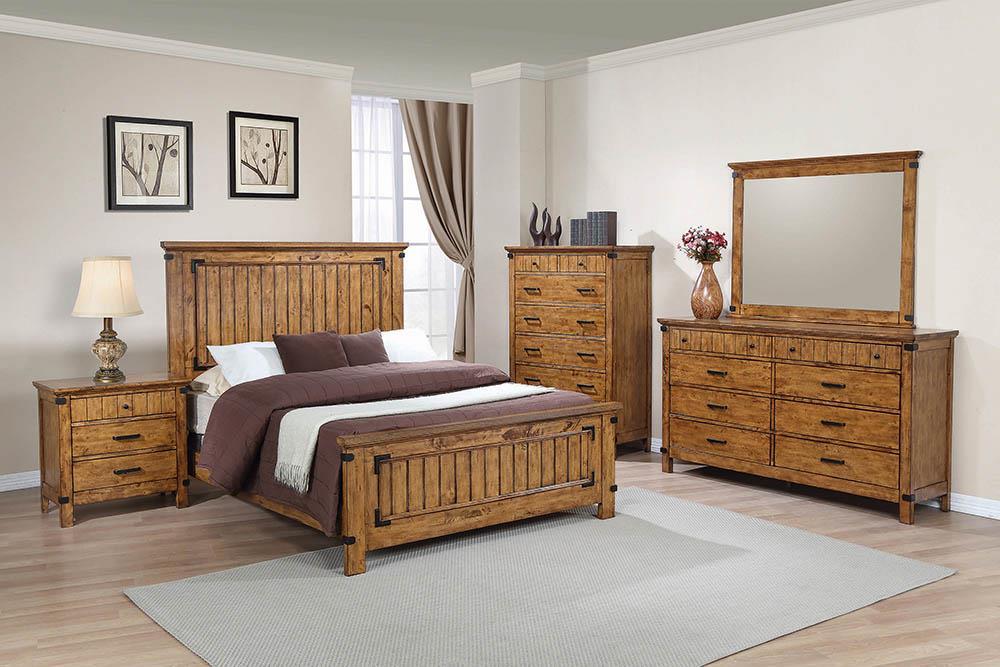 Brenner Queen Storage Bed Rustic Honey