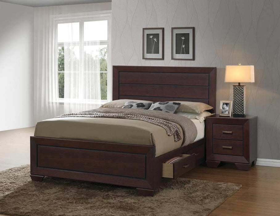 Kauffman California King Storage Bed Dark Cocoa