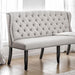 SANIA I Antique Black, Ivory 3-Seater Love Seat Bench, Ivory image