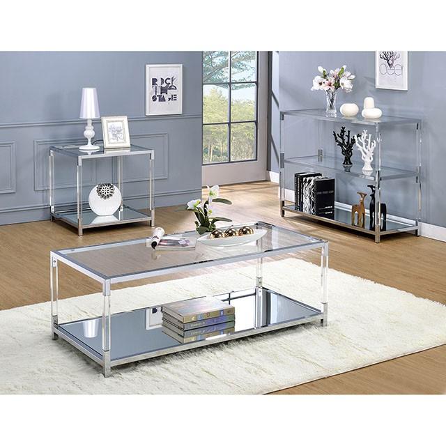 Ludvig Chrome/Clear Coffee Table