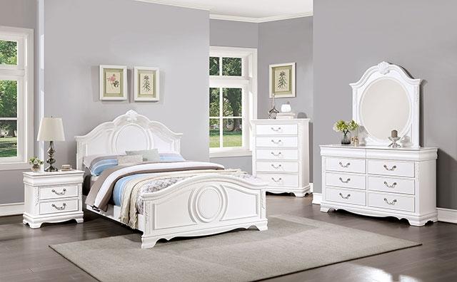 ALECIA Twin Bed, White