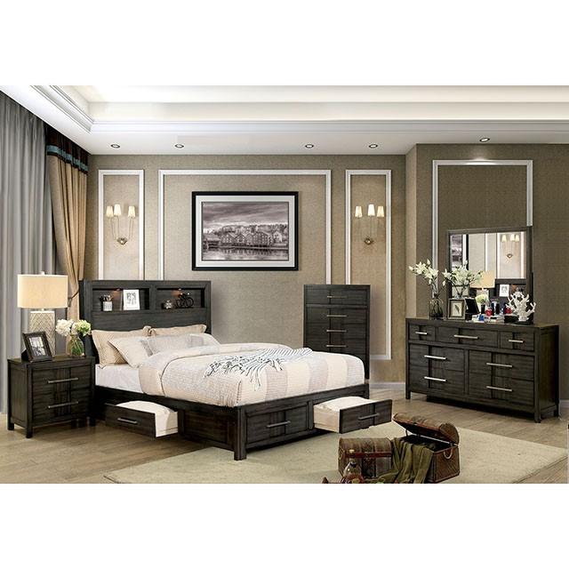 KARLA E.King Bed, Gray