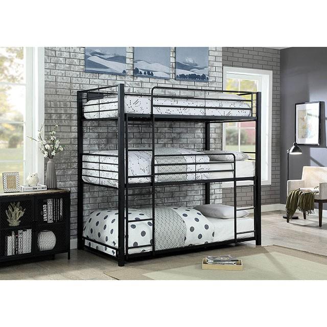 Olga I Sand Black Twin Triple Decker Bed image