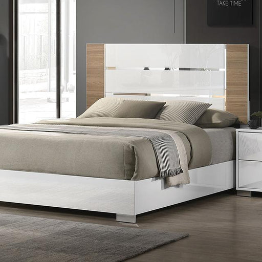 ERLANGEN E.King Bed, White/Natural image