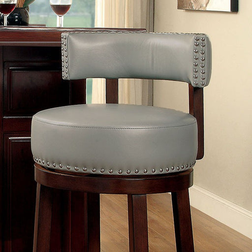 SHIRLEY Dark Oak/Gray 29" Bar Stool image